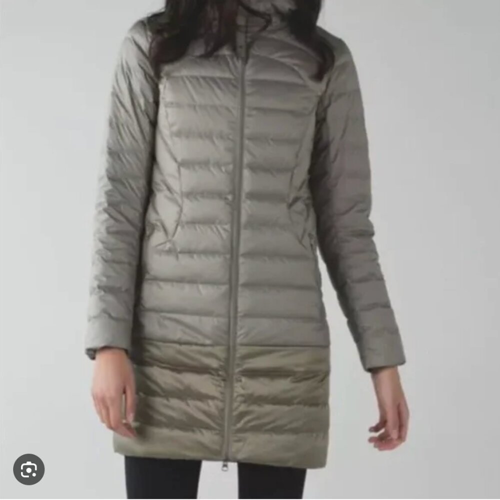 EUC RARE Lululemon 1x a Lady Puffer Coat - Soft Earth 4
